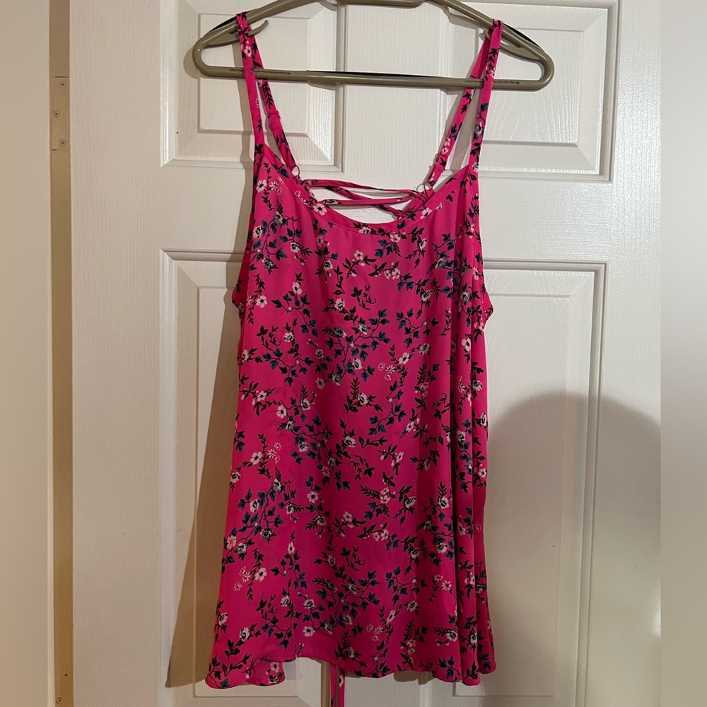 Pink Floral Torrid Tank Blouse